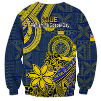 Niue Peniamina Gospel Day Sweatshirt Unique Niean Hiapo LT14 - Polynesian Pride