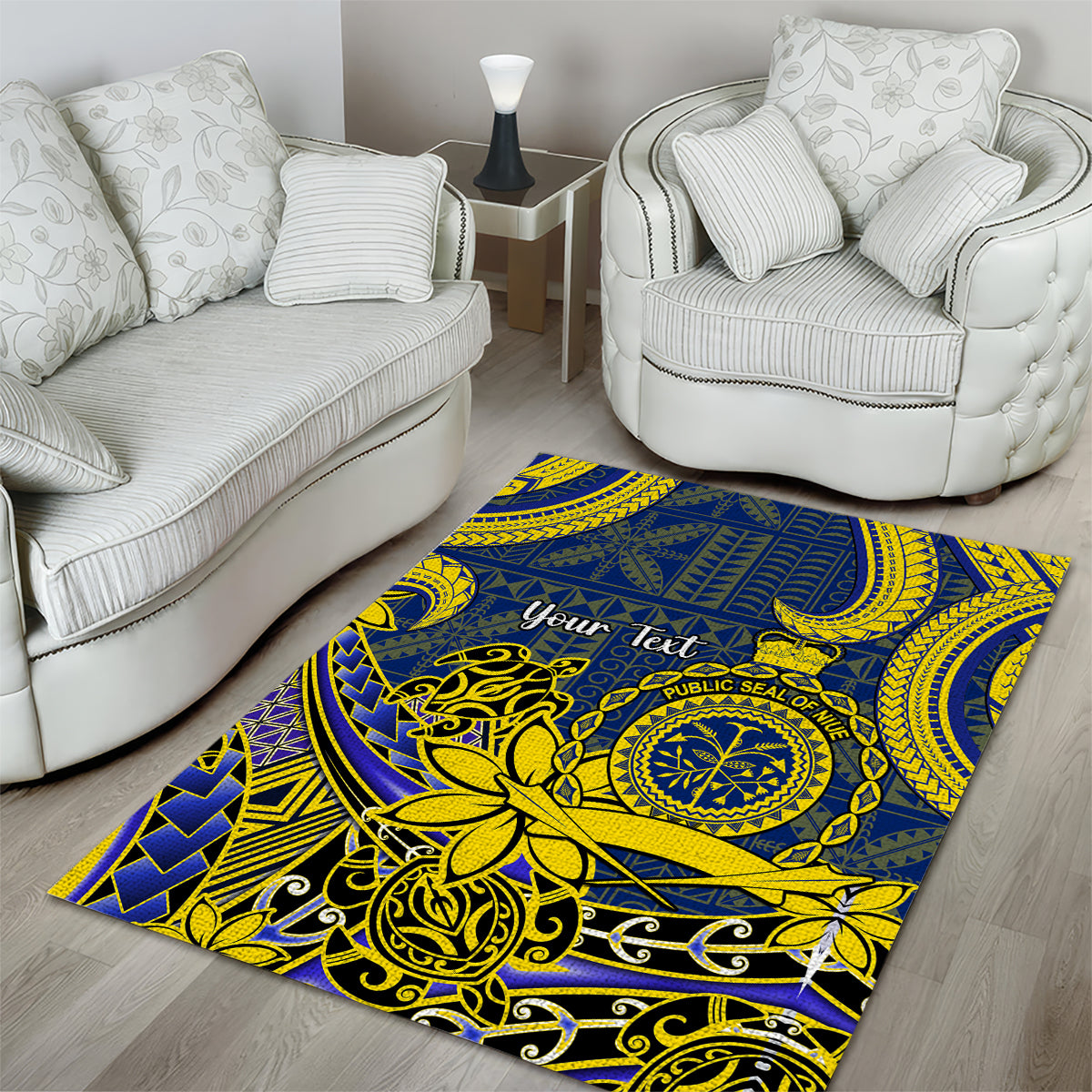 Personalised Niue Peniamina Gospel Day Area Rug Unique Niean Hiapo LT14 - Polynesian Pride