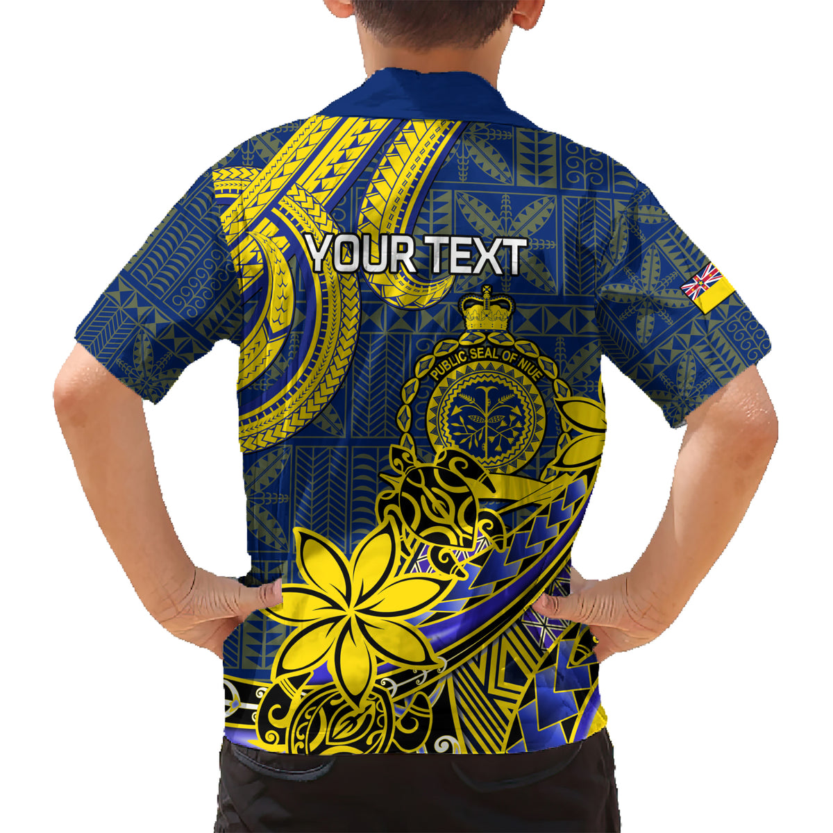 Personalised Niue Peniamina Gospel Day Kid Hawaiian Shirt Unique Niean Hiapo LT14 - Polynesian Pride
