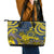 Personalised Niue Peniamina Gospel Day Leather Tote Bag Unique Niean Hiapo LT14 - Polynesian Pride