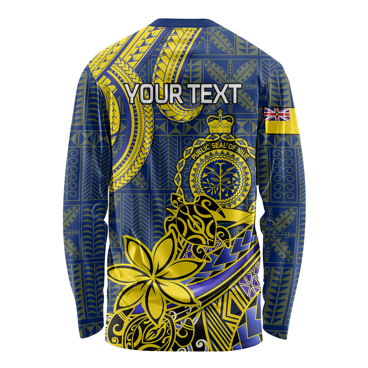 Personalised Niue Peniamina Gospel Day Long Sleeve Shirt Unique Niean Hiapo LT14 - Polynesian Pride