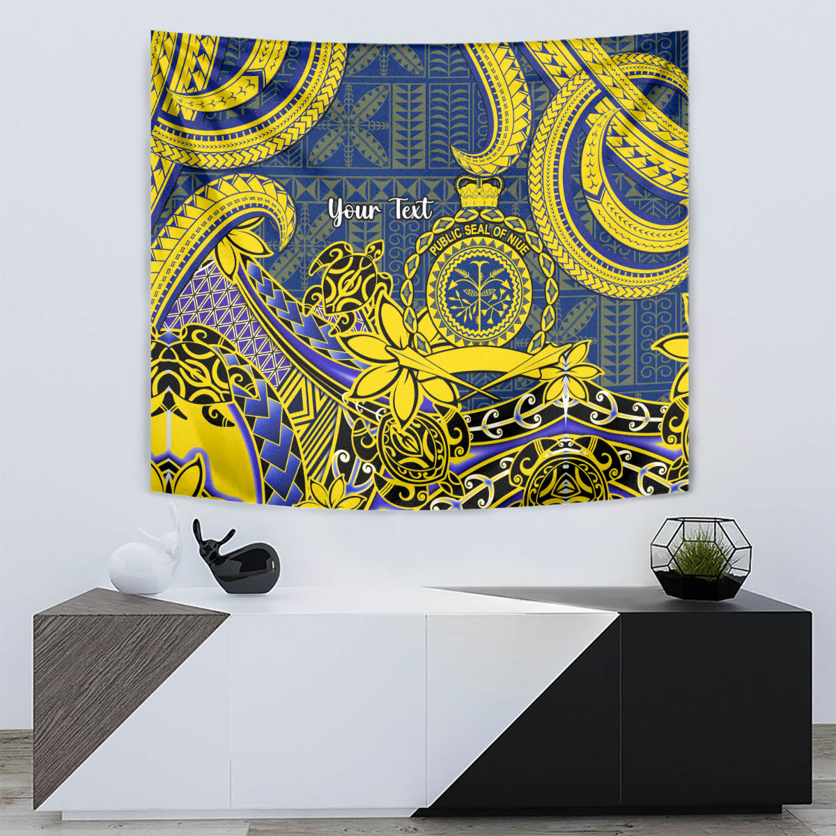 Personalised Niue Peniamina Gospel Day Tapestry Unique Niean Hiapo LT14 - Polynesian Pride