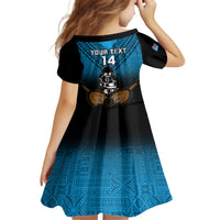 Custom Fiji Tapa Rugby Family Matching Long Sleeve Bodycon Dress and Hawaiian Shirt Pacific 2023 Go Fijian Bati LT14 - Polynesian Pride