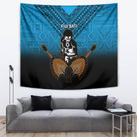 Fiji Tapa Rugby Tapestry Pacific 2023 Go Fijian Bati LT14 - Polynesian Pride