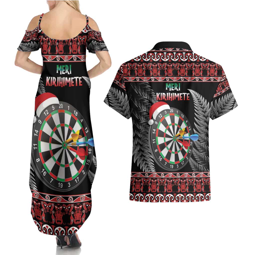 All I Want For Christmas Is Darts New Zealand Couples Matching Summer Maxi Dress and Hawaiian Shirt