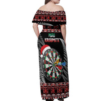 All I Want For Christmas Is Darts New Zealand Family Matching Off Shoulder Maxi Dress and Hawaiian Shirt