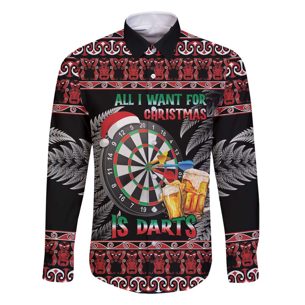 All I Want For Christmas Is Darts New Zealand Family Matching Summer Maxi Dress and Hawaiian Shirt