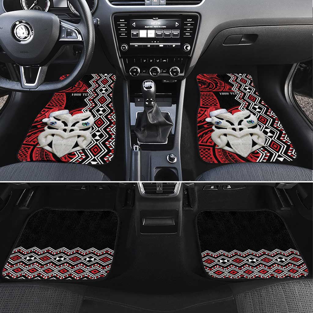 Personalised New Zealand Christmas Car Mats Meri Kirihimete Maori Wheku - Taniko Art