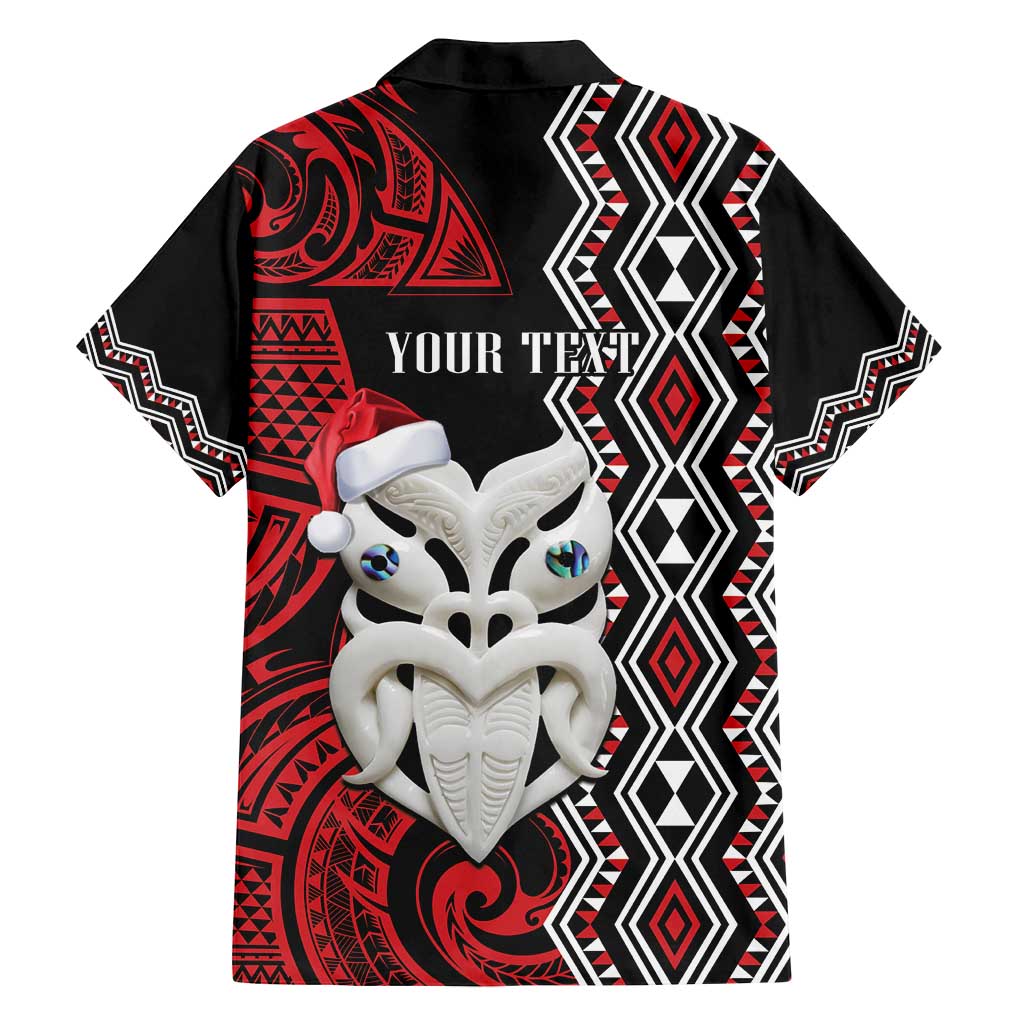 Personalised New Zealand Christmas Family Matching Long Sleeve Bodycon Dress and Hawaiian Shirt Meri Kirihimete Maori Wheku - Taniko Art LT14 - Polynesian Pride
