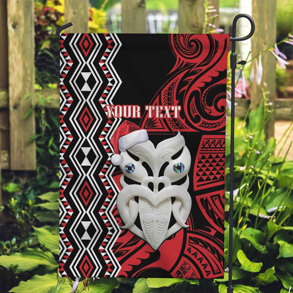 Personalised New Zealand Christmas Garden Flag Meri Kirihimete Maori Wheku - Taniko Art