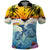 Aloha Hawaii Dolphins Polo Shirt Heart Of The Ocean Tropical Summer Vibes LT14 Blue - Polynesian Pride