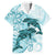 Polynesia Dolphins Hawaiian Shirt Valentine Day Floral Polynesian - Vintage Dark Cyan LT14 Dark Cyan - Polynesian Pride