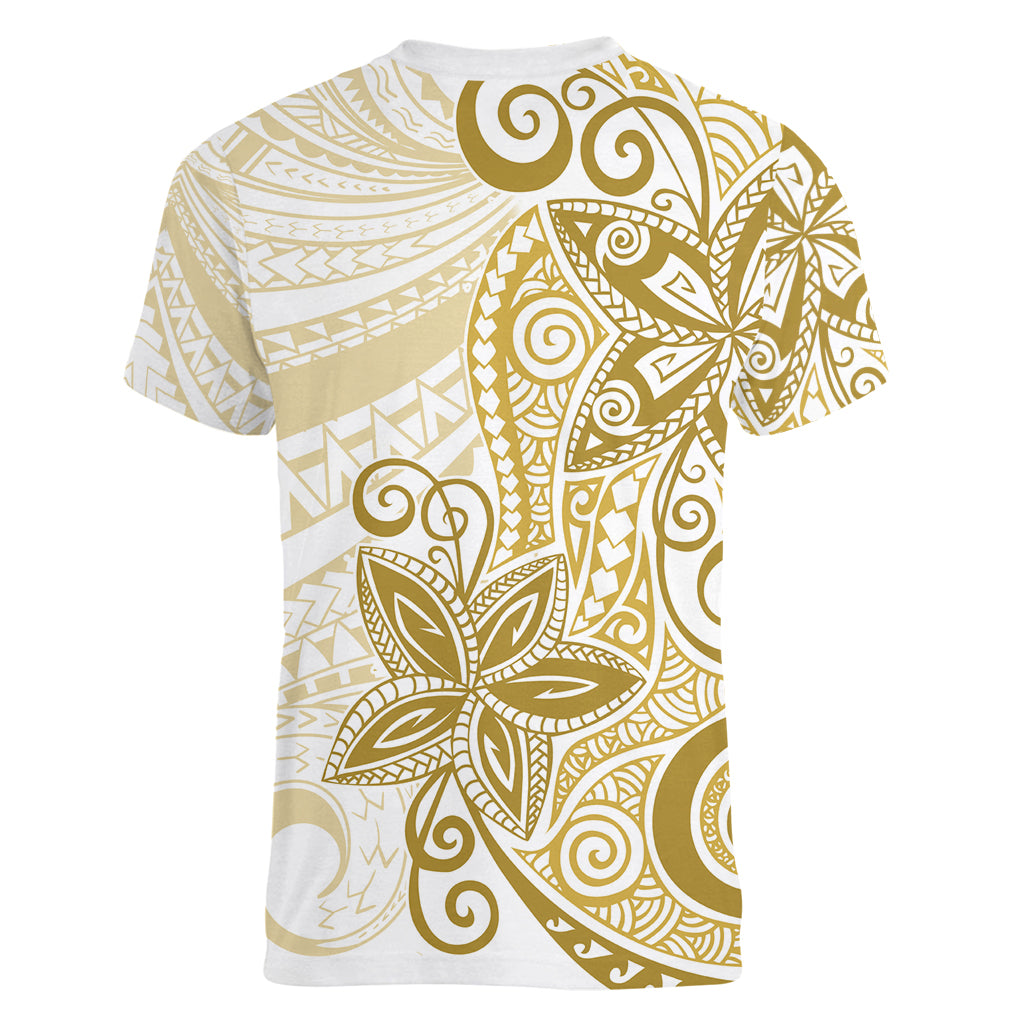 Polynesia Dolphins Women V Neck T Shirt Valentine Day Floral Polynesian - Vintage Brown LT14 - Polynesian Pride