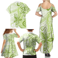 Polynesia Dolphins Family Matching Summer Maxi Dress and Hawaiian Shirt Valentine Day Floral Polynesian - Vintage Lime Green LT14 - Polynesian Pride