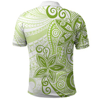 Polynesia Dolphins Polo Shirt Valentine Day Floral Polynesian - Vintage Lime Green LT14 - Polynesian Pride