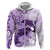 Polynesia Dolphins Hoodie Valentine Day Floral Polynesian - Vintage Purple LT14 Zip Hoodie Purple - Polynesian Pride