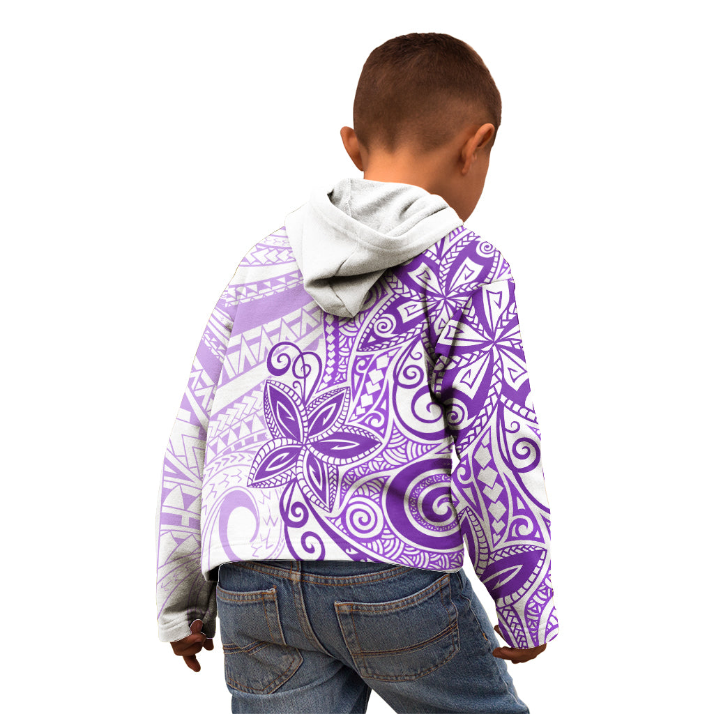 Polynesia Dolphins Kid Hoodie Valentine Day Floral Polynesian - Vintage Purple LT14 - Polynesian Pride