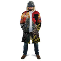 New Zealand and Australia ANZAC Day Cloak Sliver Fern Kakapo With Golden Wattle Kangaroo - Polynesian Pride