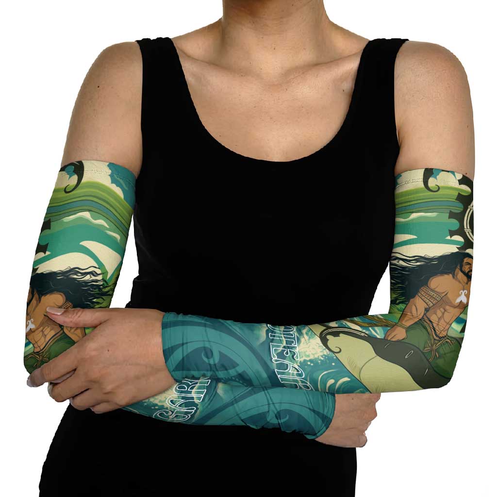 Aotearoa Tangaroa Atua Arm Sleeves New Zealand God Of The Ocean - Polynesian Pride