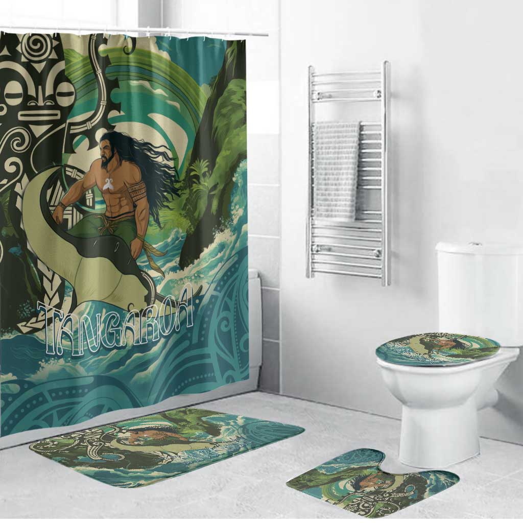 Aotearoa Tangaroa Atua Bathroom Set New Zealand God Of The Ocean - Polynesian Pride