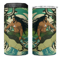Aotearoa Tangaroa Atua 4 in 1 Can Cooler Tumbler New Zealand God Of The Ocean
