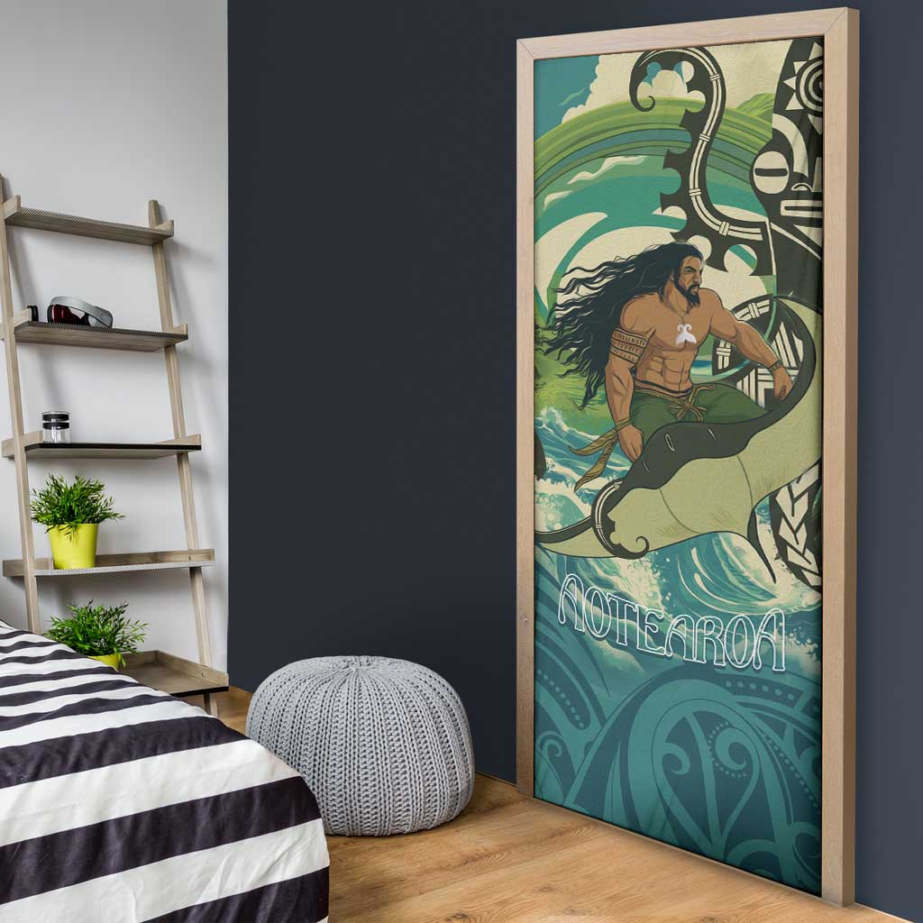 Aotearoa Tangaroa Atua Door Cover New Zealand God Of The Ocean - Polynesian Pride