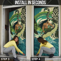 Aotearoa Tangaroa Atua Door Cover New Zealand God Of The Ocean - Polynesian Pride