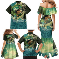 Aotearoa Tangaroa Atua Family Matching Mermaid Dress and Hawaiian Shirt New Zealand God Of The Ocean LT14 - Polynesian Pride