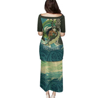 Aotearoa Tangaroa Atua Family Matching Puletasi and Hawaiian Shirt New Zealand God Of The Ocean LT14 - Polynesian Pride