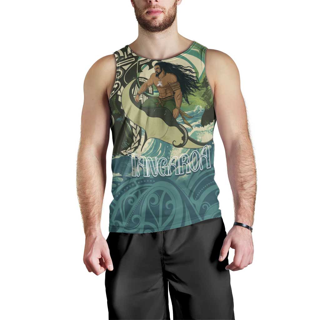 Aotearoa Tangaroa Atua Men Tank Top New Zealand God Of The Ocean LT14 - Polynesian Pride
