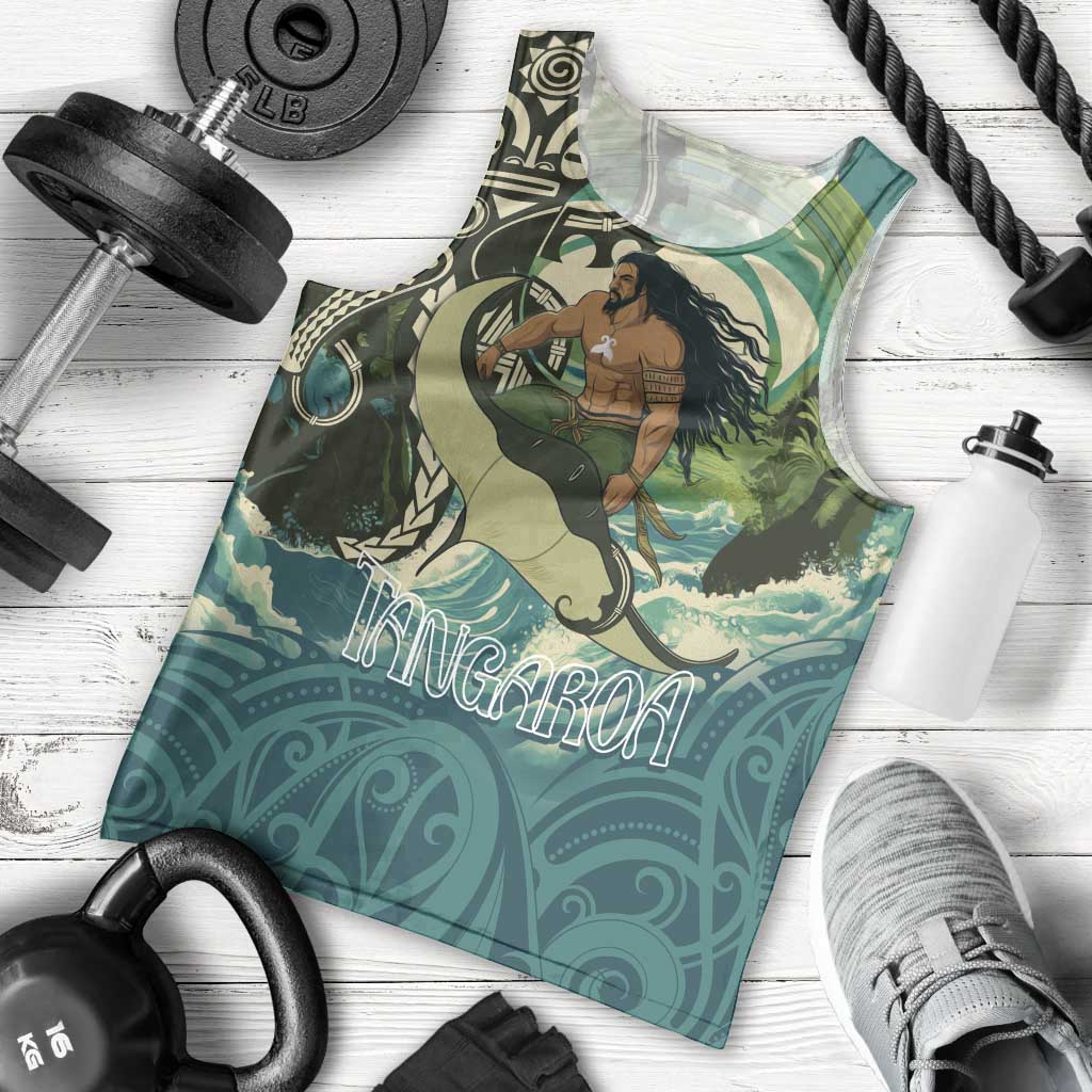 Aotearoa Tangaroa Atua Men Tank Top New Zealand God Of The Ocean LT14 - Polynesian Pride