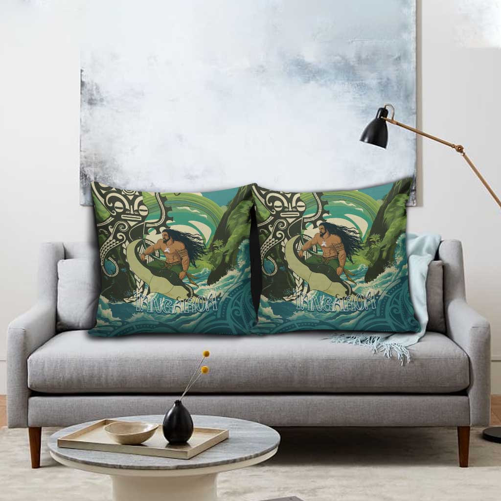 Aotearoa Tangaroa Atua Pillow Cover New Zealand God Of The Ocean - Polynesian Pride