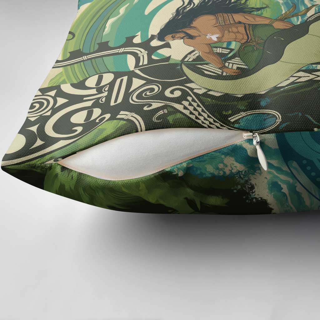 Aotearoa Tangaroa Atua Pillow Cover New Zealand God Of The Ocean - Polynesian Pride