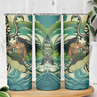 Aotearoa Tangaroa Atua Skinny Tumbler New Zealand God Of The Ocean LT14 - Polynesian Pride