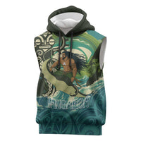 Aotearoa Tangaroa Atua Sleeveless Hoodie New Zealand God Of The Ocean - Polynesian Pride
