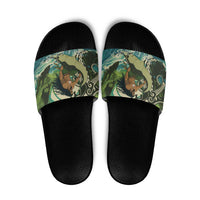 Aotearoa Tangaroa Atua Slide Sandals New Zealand God Of The Ocean - Polynesian Pride