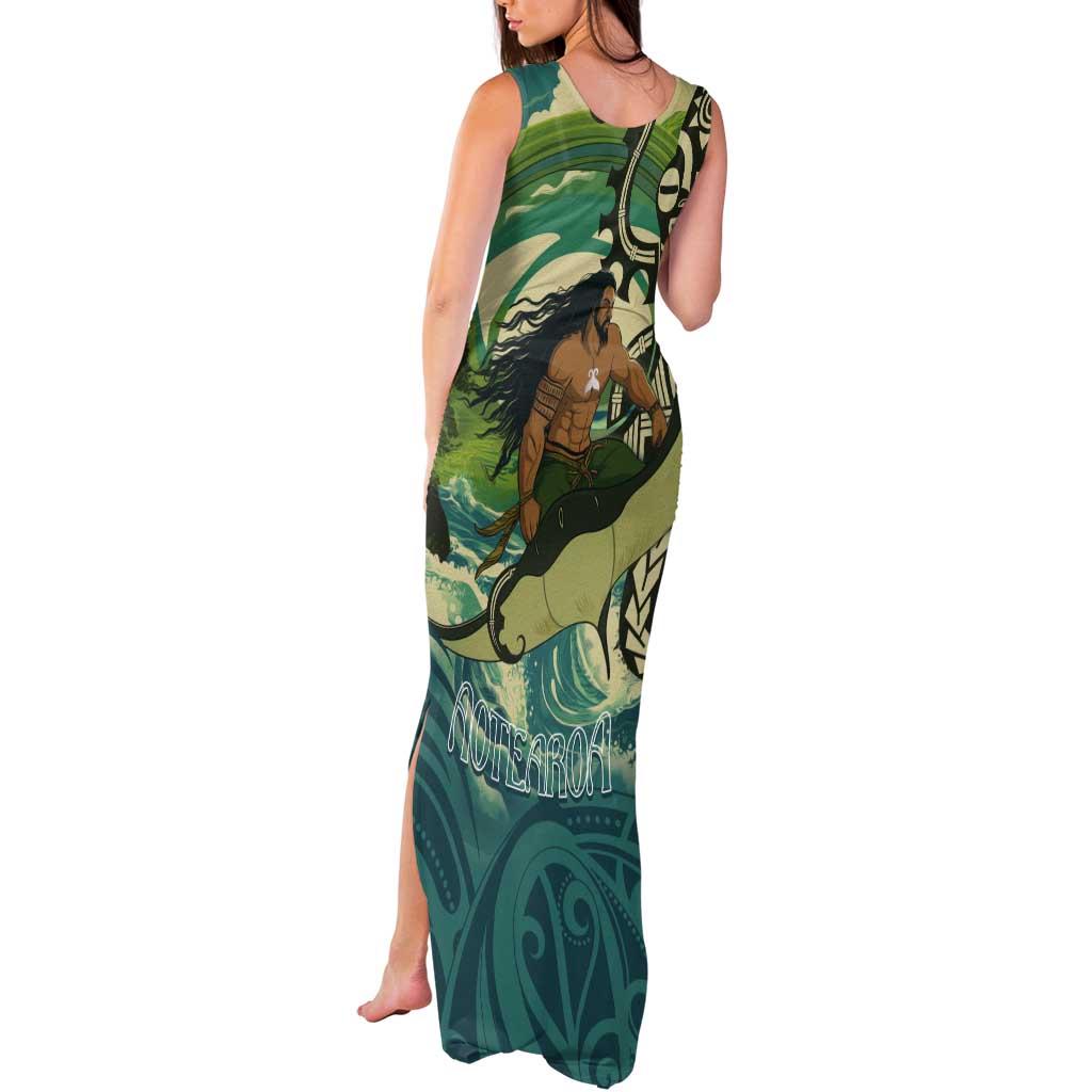 Aotearoa Tangaroa Atua Tank Maxi Dress New Zealand God Of The Ocean