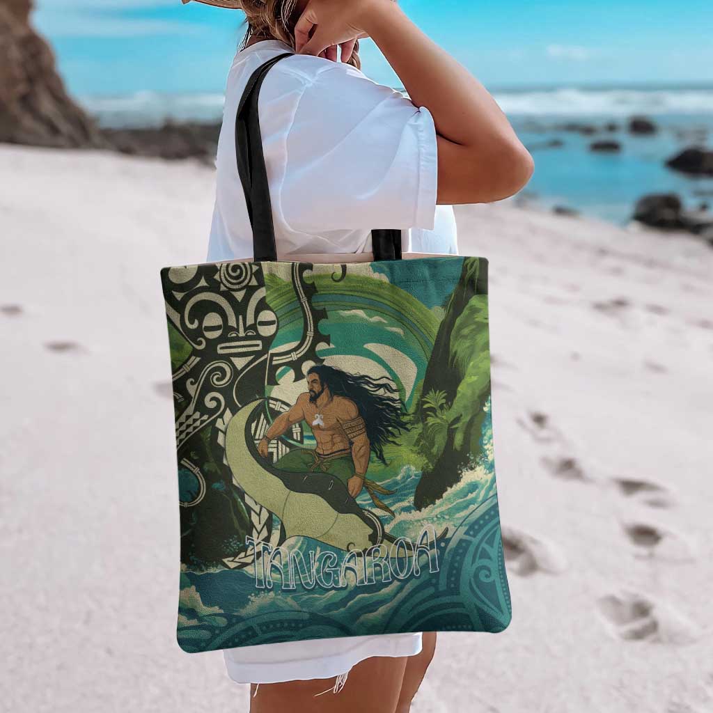 Aotearoa Tangaroa Atua Tote Bag New Zealand God Of The Ocean - Polynesian Pride