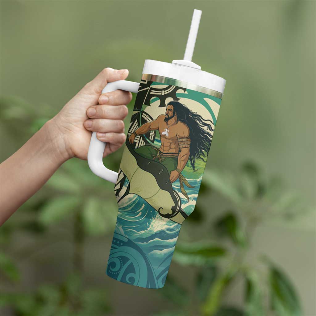 Aotearoa Tangaroa Atua Tumbler With Handle New Zealand God Of The Ocean