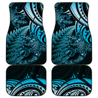 New Zealand Lizard Car Mats Silver Fern Aotearoa Maori Blue Version