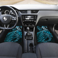 New Zealand Lizard Car Mats Silver Fern Aotearoa Maori Blue Version