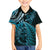 New Zealand Lizard Family Matching Summer Maxi Dress and Hawaiian Shirt Silver Fern Aotearoa Maori Blue Version