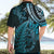 New Zealand Lizard Hawaiian Shirt Silver Fern Aotearoa Maori Blue Version