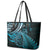 New Zealand Lizard Leather Tote Bag Silver Fern Aotearoa Maori Blue Version