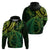 New Zealand Lizard Hoodie Silver Fern Aotearoa Maori Green Version