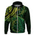 New Zealand Lizard Hoodie Silver Fern Aotearoa Maori Green Version