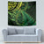 New Zealand Lizard Tapestry Silver Fern Aotearoa Maori Green Version