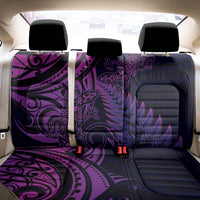 New Zealand Lizard Back Car Seat Cover Silver Fern Aotearoa Maori Purple Version LT14