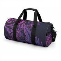 New Zealand Lizard Duffle Bag Silver Fern Aotearoa Maori Purple Version LT14 - Polynesian Pride