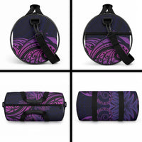 New Zealand Lizard Duffle Bag Silver Fern Aotearoa Maori Purple Version LT14 - Polynesian Pride